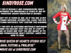 Sindy Rose Queen Hearts studio self anal fisting & prolapse