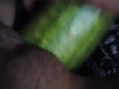 Pinay girlfriend use cucumber to tease me