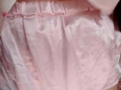 Satin sissy tease