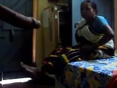 Flashing dick to Satin maid