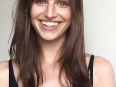 Casting - Intro and catwalk - Tall slim brunette w long legs