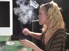 Perfect Blonde Smoking Fetish