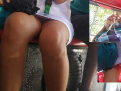 Nagpa BOSO sa jeep - MASARAP na College Student WHITE PANTY!