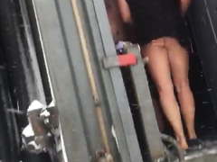 Italian milf in Russia no panties (not mine)