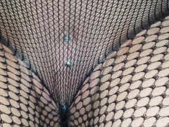 Alysha Upskirt in Fashion Fishnet Pantyhose