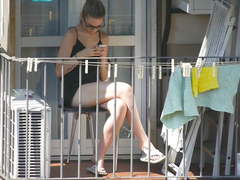 Teen neighbor on the balcony V