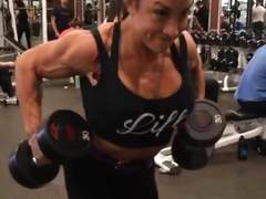 Huge fake slutty tits lady huge muscle escort fitness