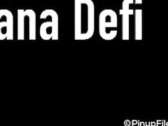 Topheavy Jana Defi Topless on BTS Modeling in the Bathrooom