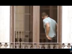 Couple invites voyeur MILF for a horny threesome fuck