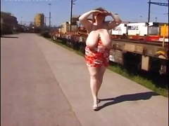Mature big tits exhibitionist