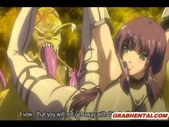 Bigboobs hentai hard drilled by monster tentacles