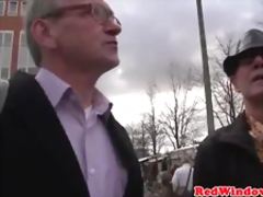 Cocksucked sex tourist swallows own jizz 