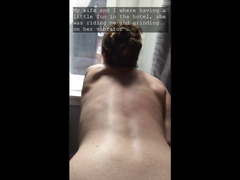 Wife has orgasm in hotel window