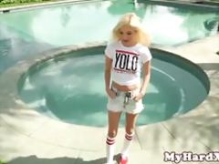 Petite flexible models pussy eaten out