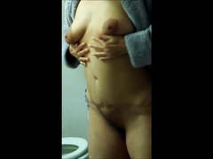 Lotioning up after shower